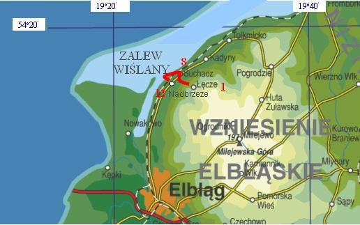 Mapa z lokalizacją Łęcza